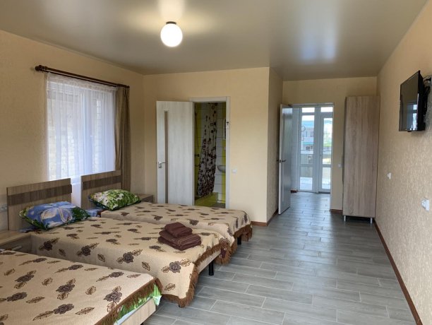 Люкс с кухней у бассейна №1 однокомнатный, гостевой дом «Афродита +Бассейн», Кирилловка. Фото 1